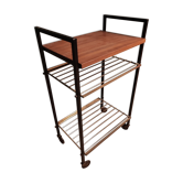 Table desserte à roulettes métal bois
