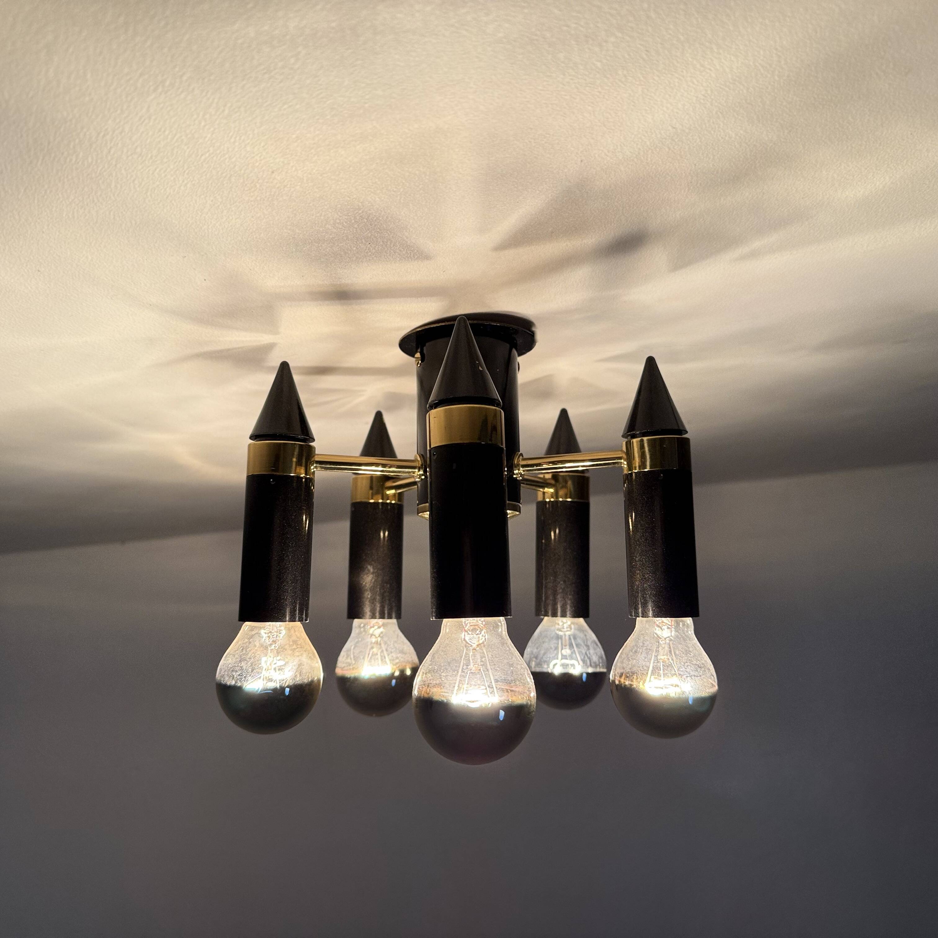 Plafonnier vintage Schmitz leuchten, Allemagne 1970