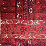 Vintage carpet turkmen engsi handmade 124cm x 165cm 1970s - 1c431