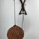 Applique murale en bambou rotin et corde sisal, hollandais des années 1960