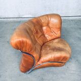 Mid-Century Modern Italian Leather Sectional Sofa by Ipe, Italy, 1970s, Set of 5