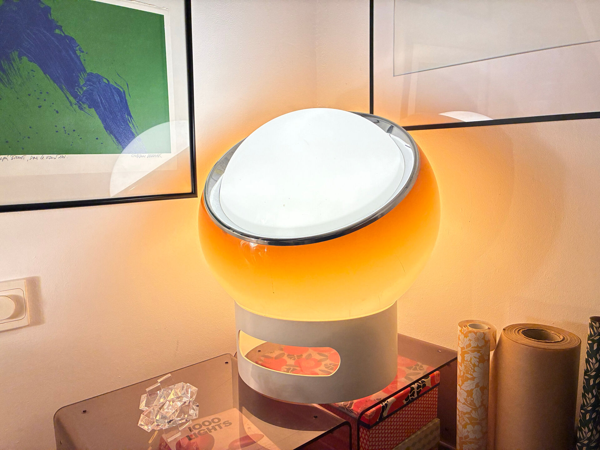 Harvey Guzzini Lamp Clan De Sol Meblo Grand Model Ochre Beige Iconiq