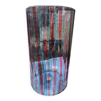 Blue and red Murano vase attributed to Vetreria Fratelli Toso
