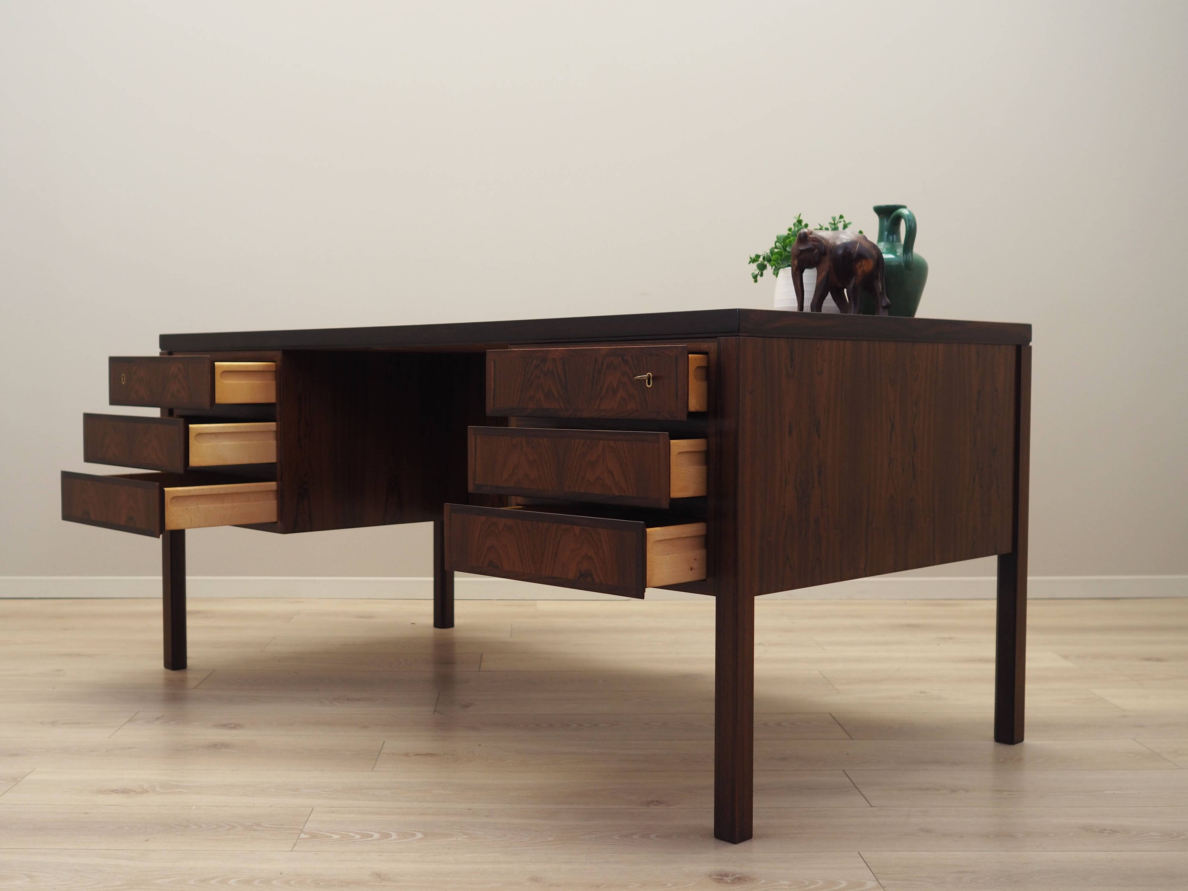 Rosewood desk, Danish design, 1970s, made by Omann Jun