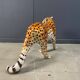 Large Italian ceramic leopard statue, 1960s