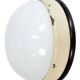 Industrial Bakelite Wall or Ceiling Light with Milk Glass, 1950s
