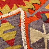 Turkish Red & Orange Tribal Vintage Kilim Rug, 168x295Cm