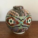 Earthenware vase Gerbino Vallauris vintage ceramics