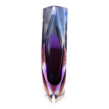 Sommerso vase in Murano glass, Italy, circa 1960-1970