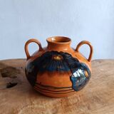 Emile SIMONOD (1893-1977) Glazed ceramic vase with handles Savoie France