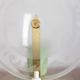 Pair of Vintage 1950s Brass and Glass Table Lamps, Italian Design
