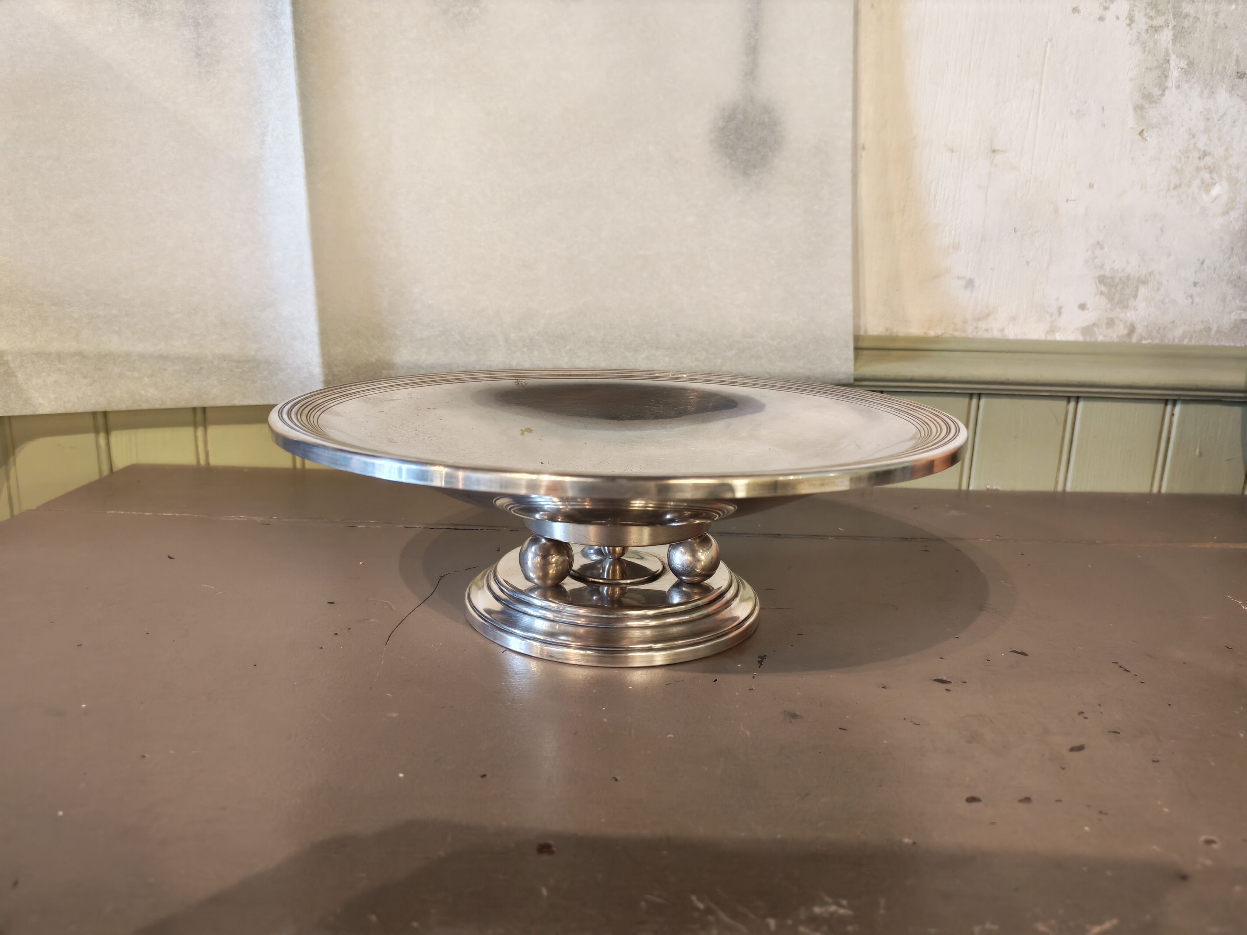 Art Deco silver-plated cup
