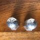Pair of Old Pewter Salt Cellars from the Manoir Vintage
