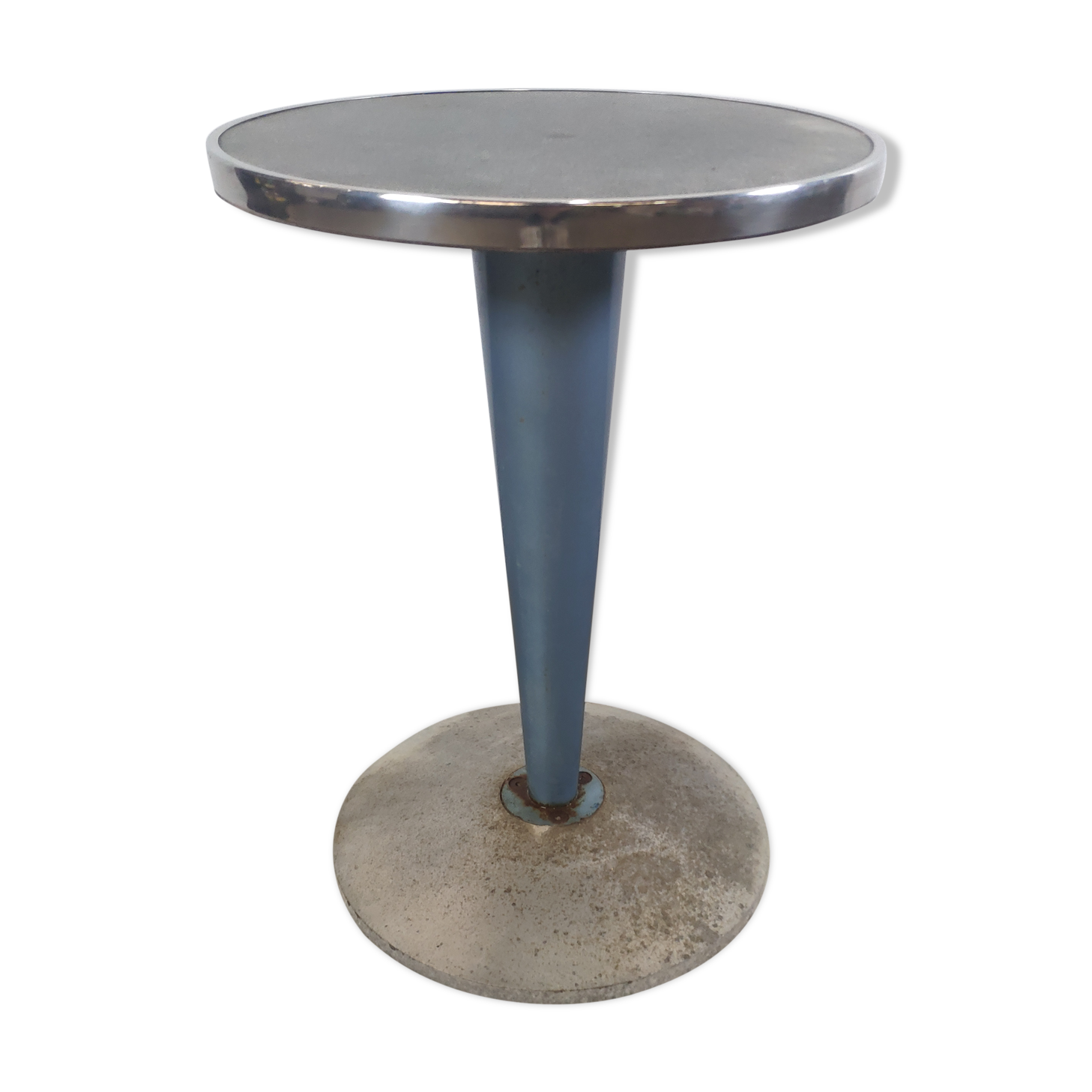 Table de bistrot vintage industrielle métal diabolo