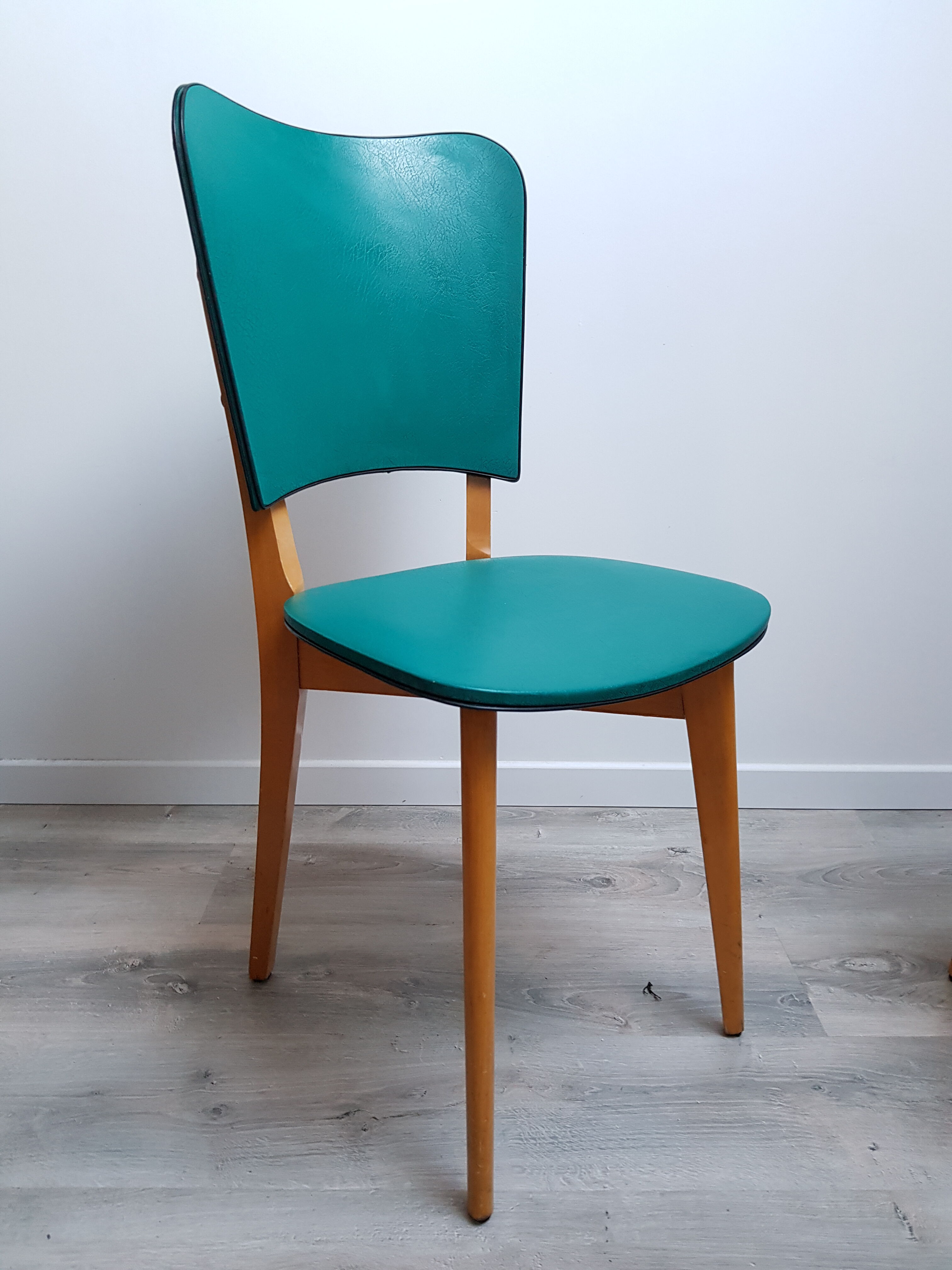 3 vintage skai chairs