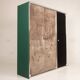 Guido Falsechini Hermès Smoked Glass and Suede Cabinets for i4 Mariani 1970