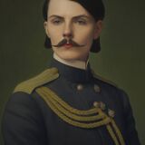 Old portrait - “Les moustachu-es” series