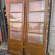 Paire de portes de séparation anciennes, verres biseautés