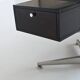 Bureau d'angle exécutif Abbondinterni en acajou et verre, Italie, 1970