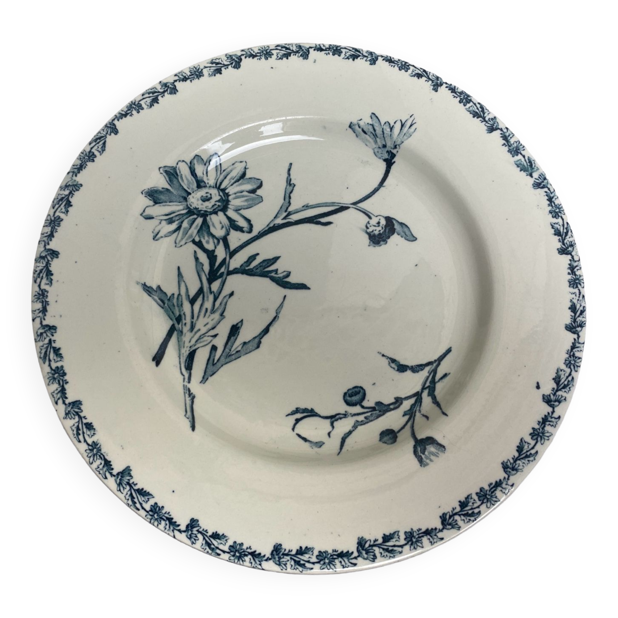Dessert plate in iron clay model Marguerite KetG Luneville