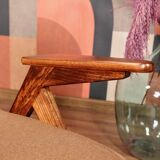 Scandinavian armchair deep brown wool space age design