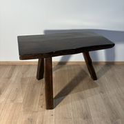 Brutalist table made of solid oak.