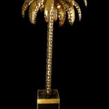 Lampadaire en forme de palmier en métal doré