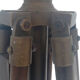 Classic lampshade on antique surveyor tripod
