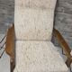 Vintage Scandinavian reclining armchair in curved wood – 1960s/70s