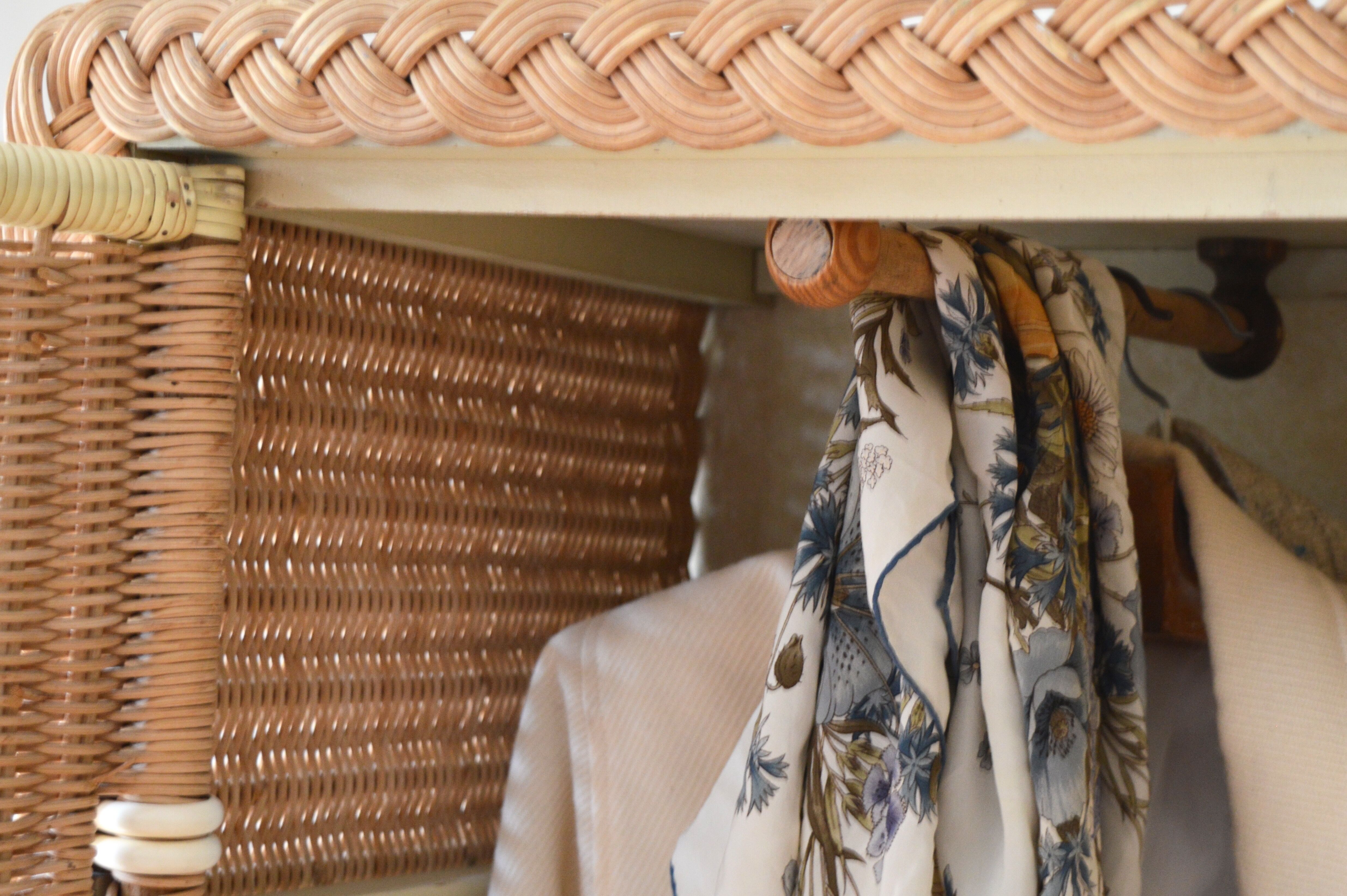 Rattan and wicker cabinet