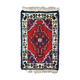 Vintage persian carpet hamadan handmade 1.3' x 1.9' (40cm x 60cm) 1970s, 1c761