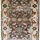 Vintage Indian Mahal handmade carpet 64cm x 97cm 1980s