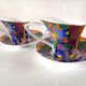 Paire de tasses et soucoupes design so french, décor du galion