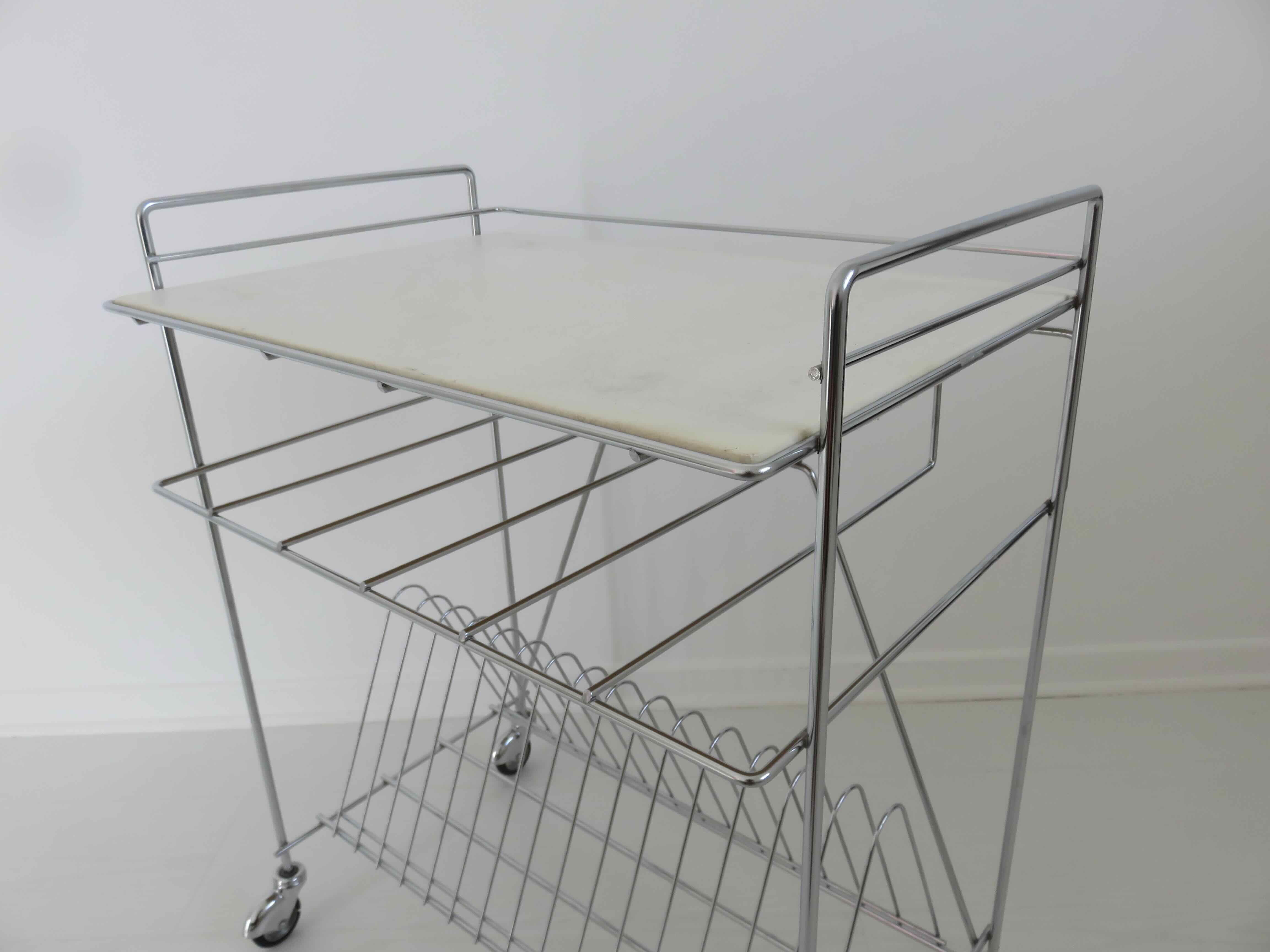 Rolling table door reviews range vinyls in chrome metal 60s 70s