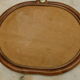 Vintage oval mirror in bamboo and rattan - 31x28cm