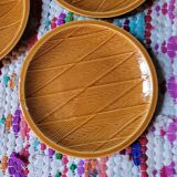 Lot n°2 of 6 Salins barbotine dessert plates