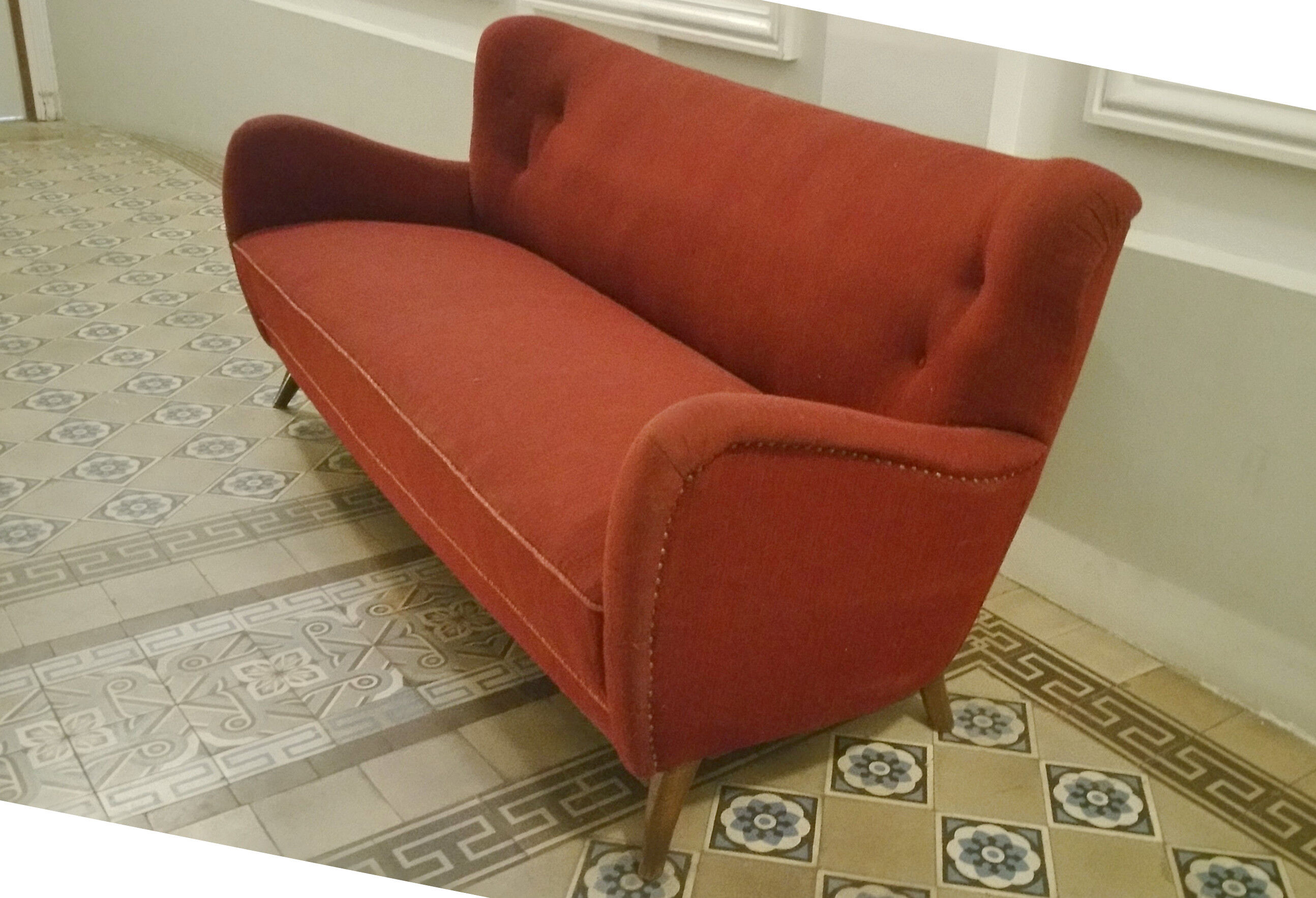 Danish sofa 3 places 50s 60s