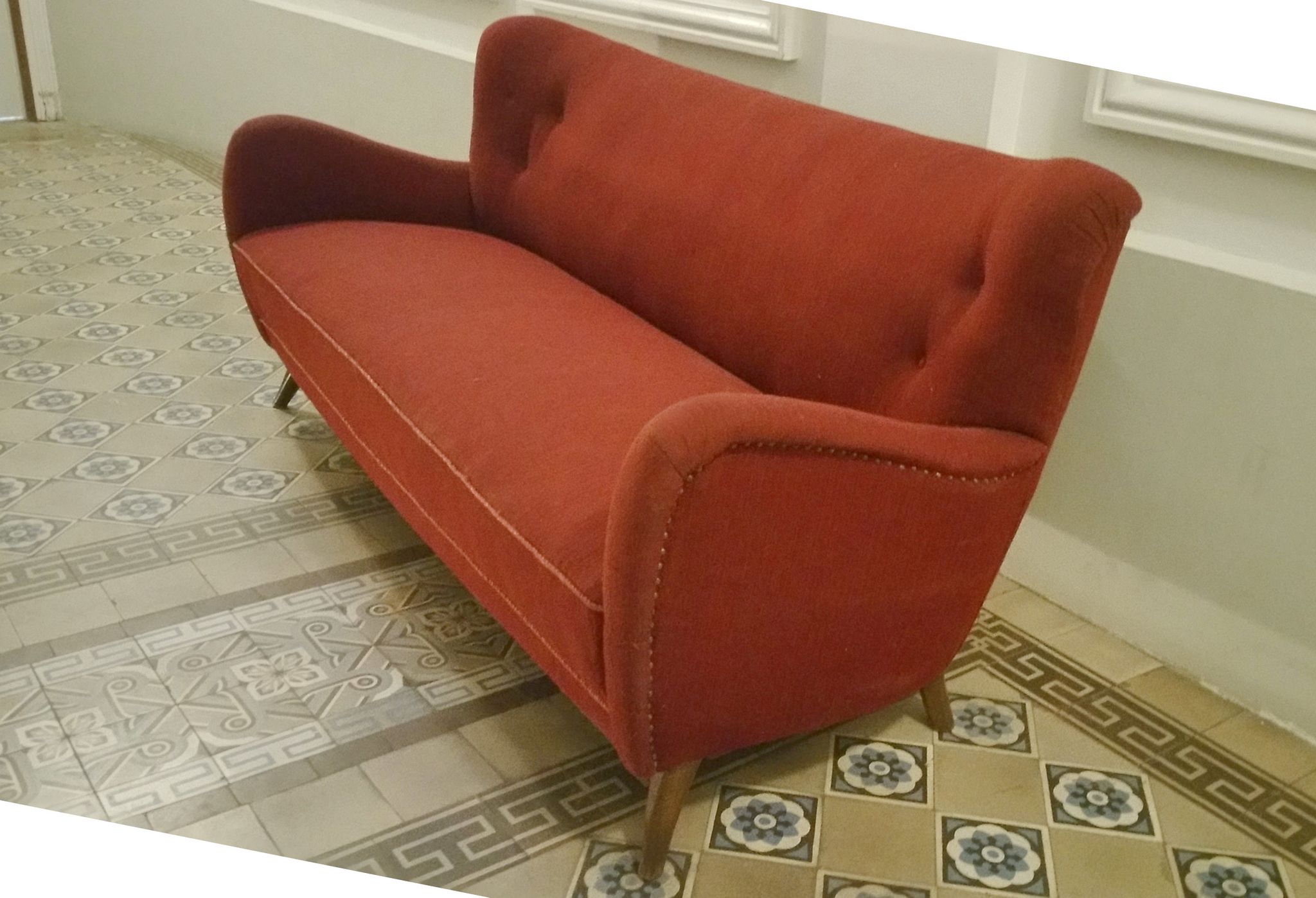 Danish sofa 3 places 50s 60s