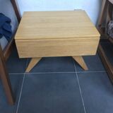 Scandinavian bedside table / nightstand with compass foot