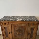 Walnut and marble sideboard year 1925