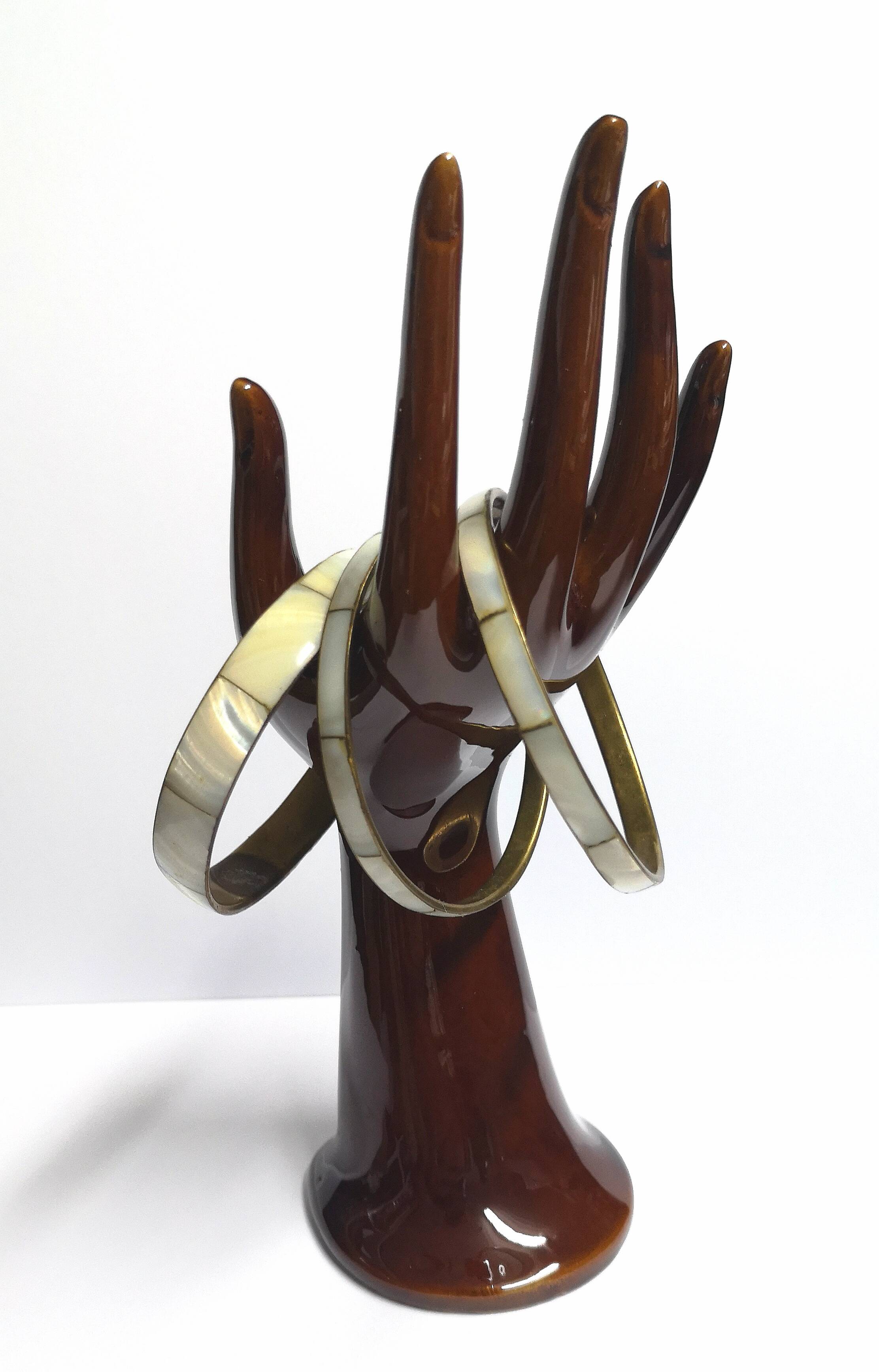 Handmade ceramic soliflore ring sizer jewelry holder