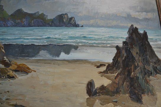 Oil painting "rocky coast"