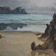 Peinture à l'huile "côte rocheuse"