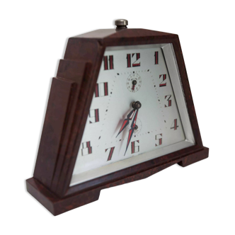 Réveil horloge mécanique Japy 1930 bakélite