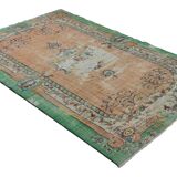 Tapis oriental vintage noué main – 277x181 cm – Tapisserie Anatolienne 1950