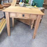 Small coffee table in raw wood