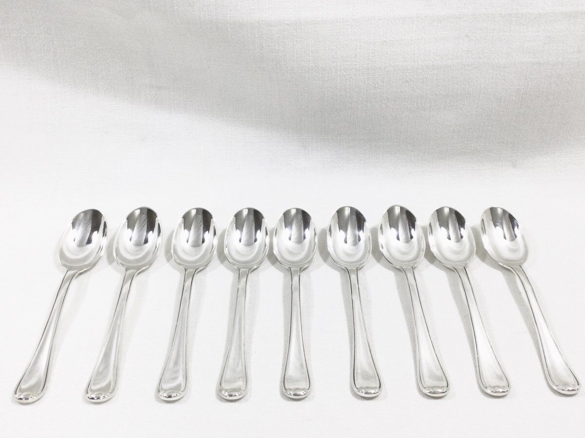 Solid silver moka spoons
