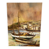 Sunset marine painting