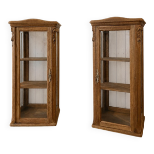 lot de 2 Vitrines art - massif