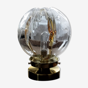 Table lamp globe Mazzega Murano